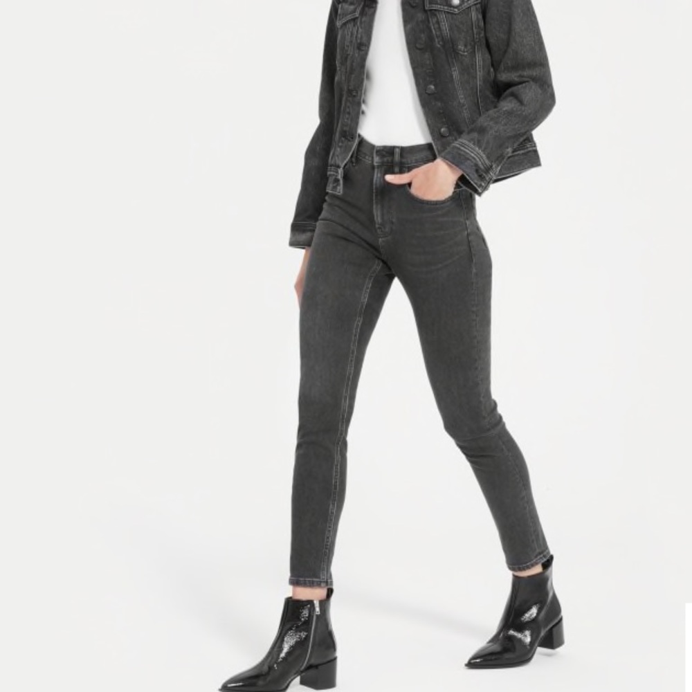 Everlane High Rise Black Skinny Jean